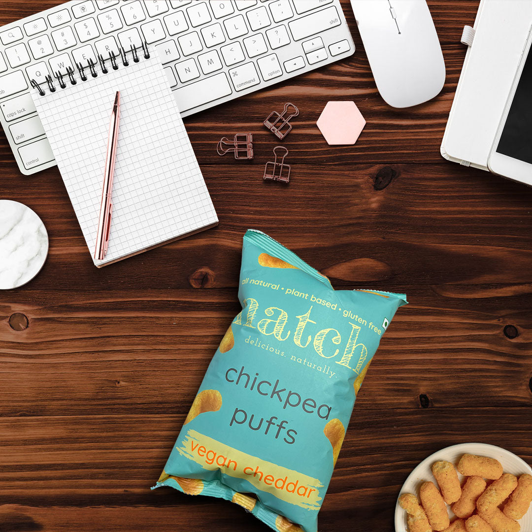 NATCH chickpea puffs - vegan cheddar (large pack of 3 - 65g)
