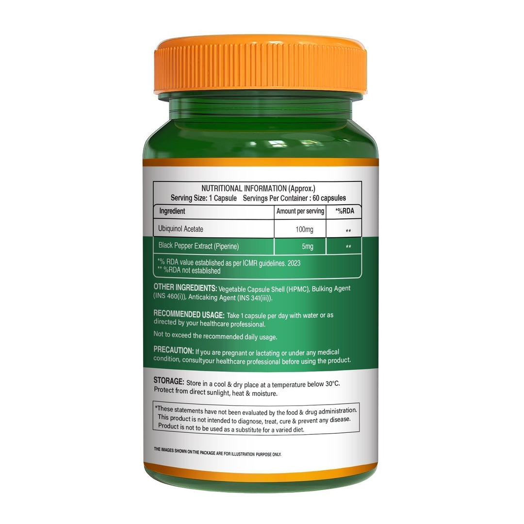 Ubiquinol 105mg with Piperine  Active CoQ10 | Energy & Heart Health