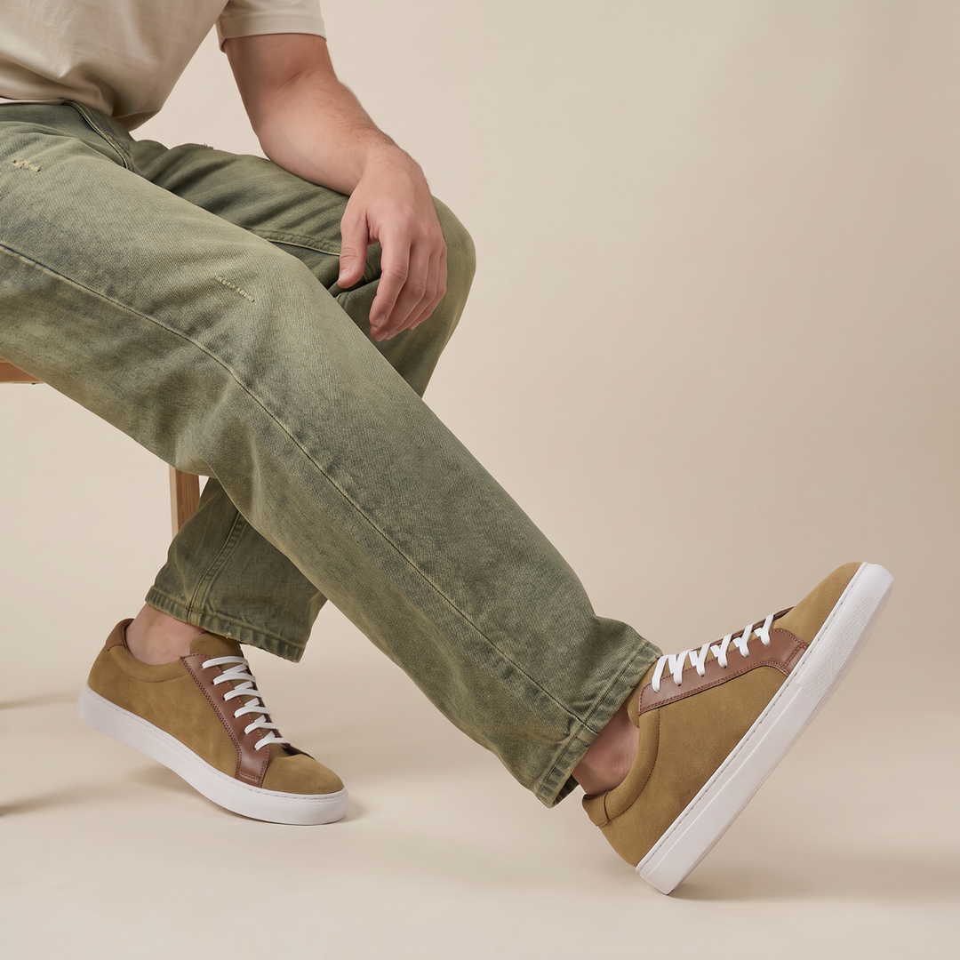 UNO Sand Brown Casual Lace-Up Sneakers