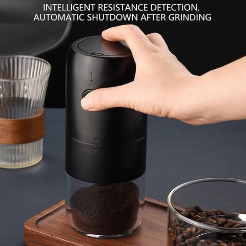 The Bean Co Roasters Electric Coffee Grinder | Powered by USB Plug-in Wire | with Cleaning Brush