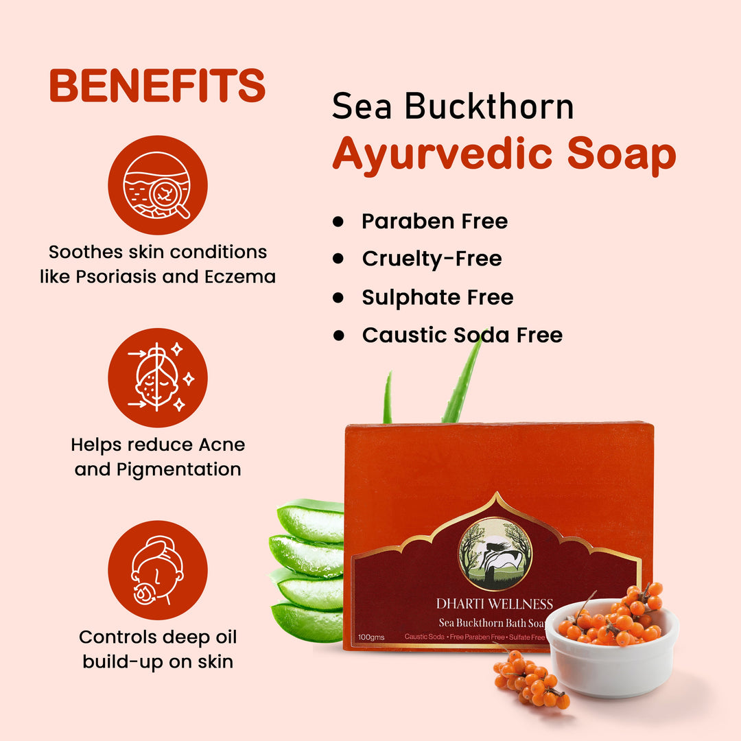 Sea Buckthorn Bath Soap - After Swim | Organic | Natural | Caustic - Soda Free | Anti Itching | Healing