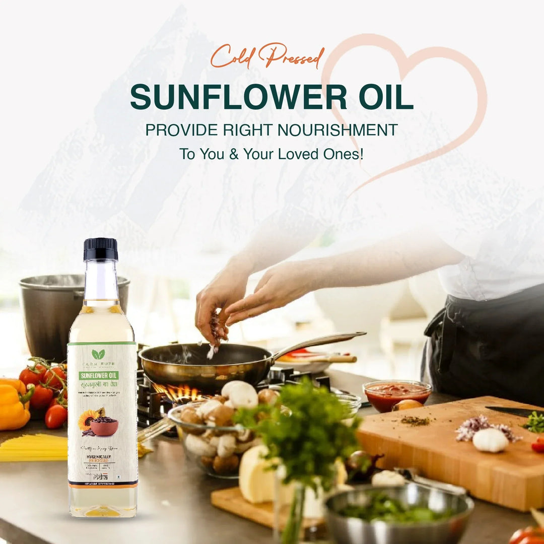 Farm Fuze Cold Pressed Sunflower Oil (Surajmukhi Oil)