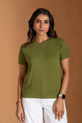 Bambians Earthy Emerald Everyday Bamboo Tee