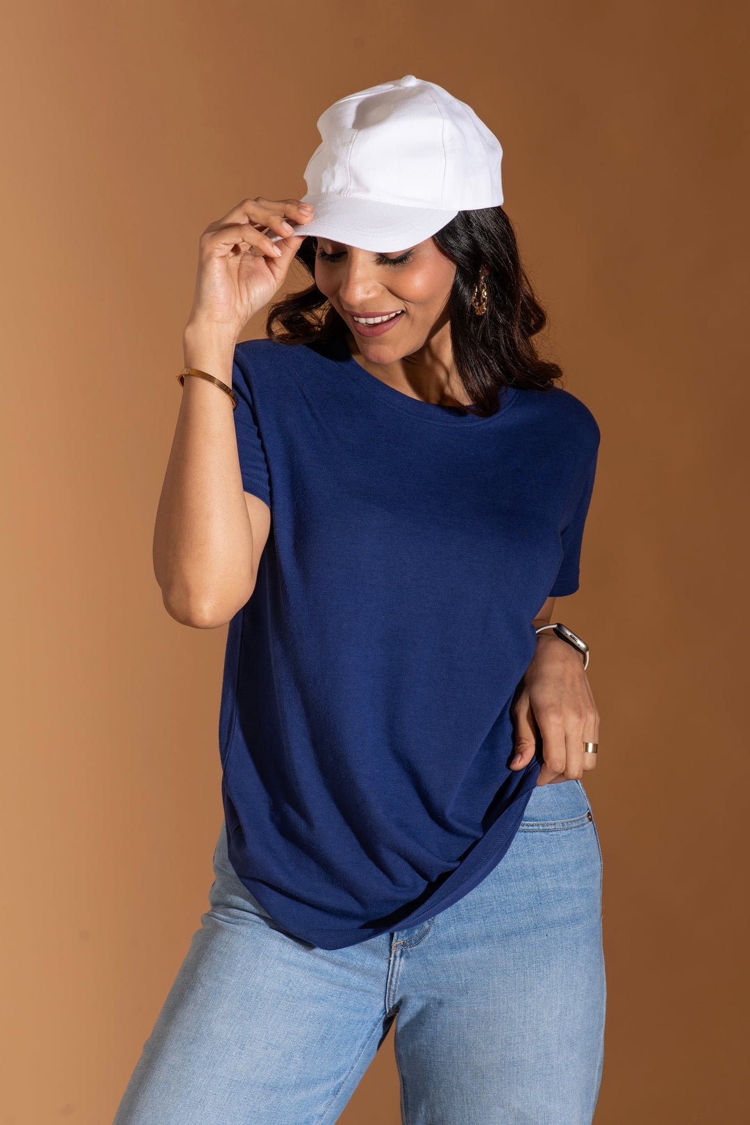 Bambians Indigo Blue Everyday Bamboo Tee