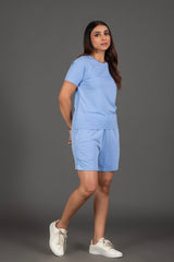Bambians Aqua Mist Bamboo Shorts Co-ord Set