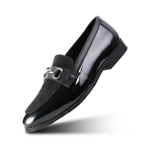 Monkstory Tux Bit Slip-Ons - Black