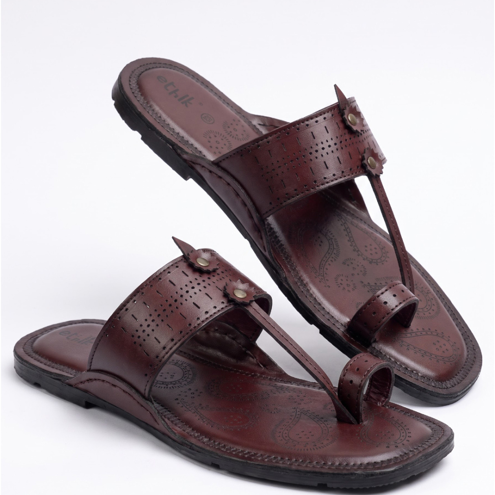 Raje Cherry Brown Kolhapuri Chappal