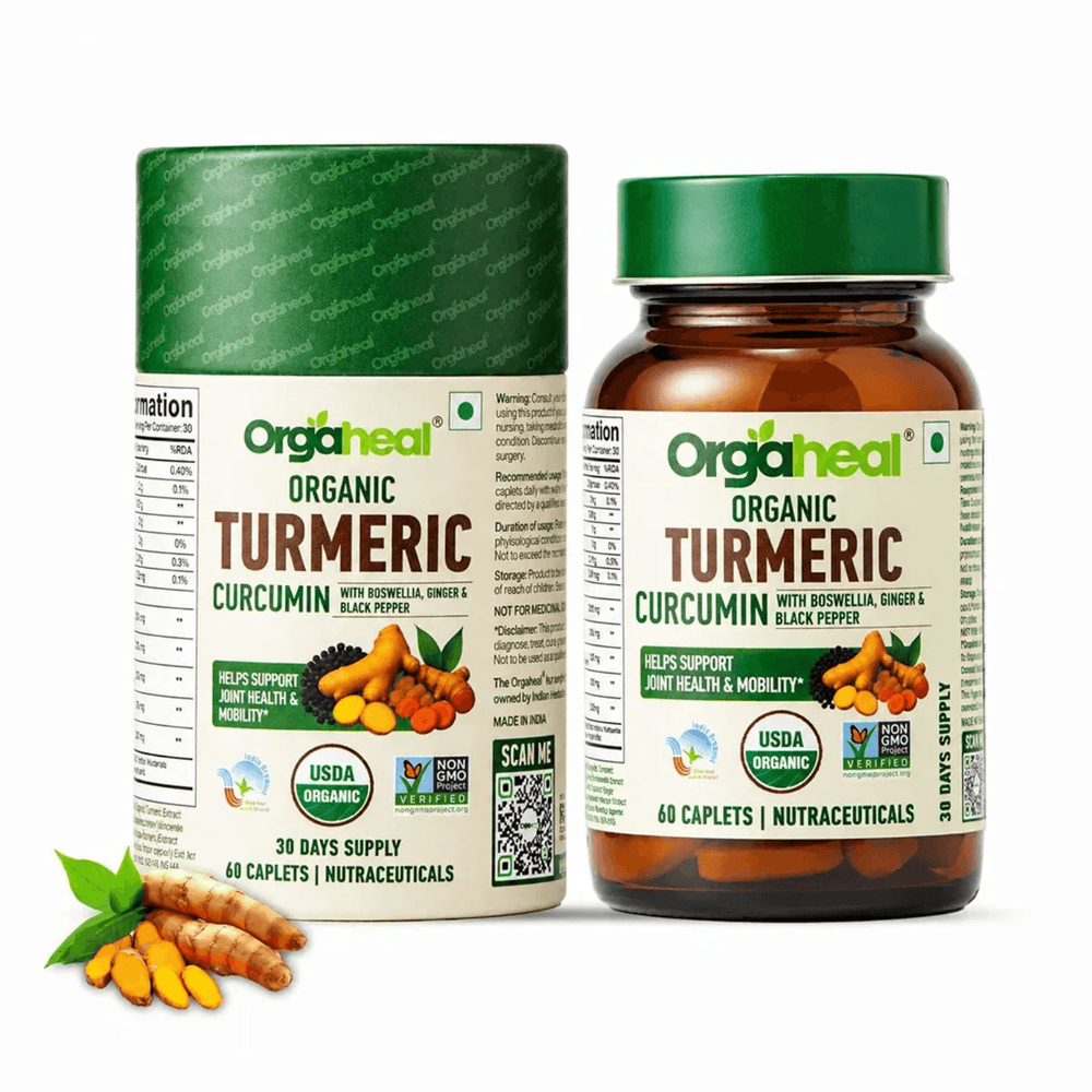 Organic Turmeric Curcumin Caplets | 60 Caplets