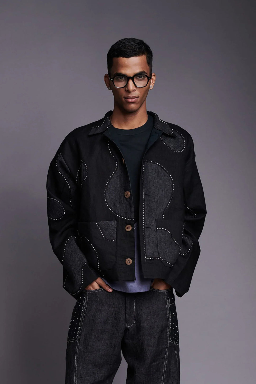 Saphed Kohl Linen Kantha Men&