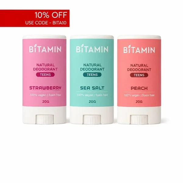 Bitamin Teens Natural Deodorant Gift Box (Pack Of 3)