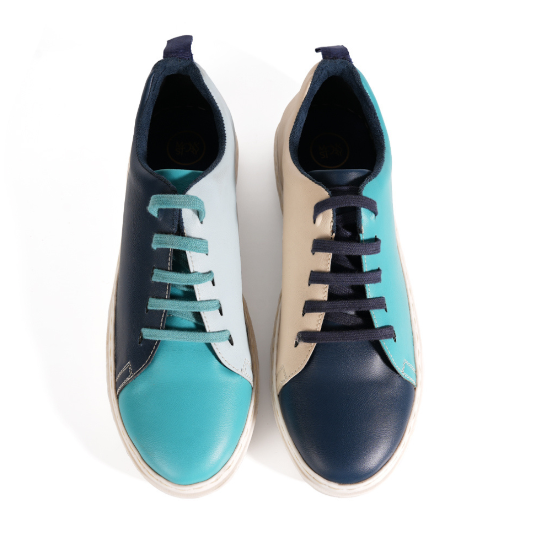 Monkstory Mismatch Alter-Ego Lace Sneakers - Blue
