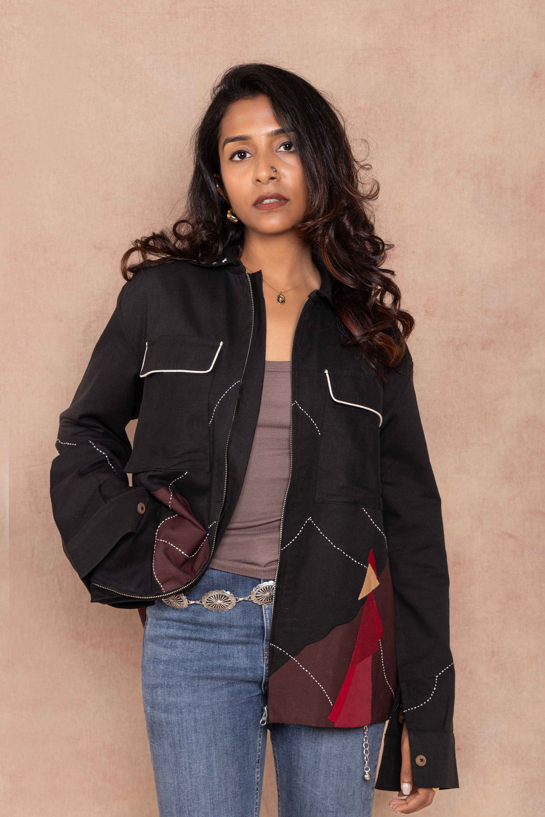 Black Jacket Handwork on women