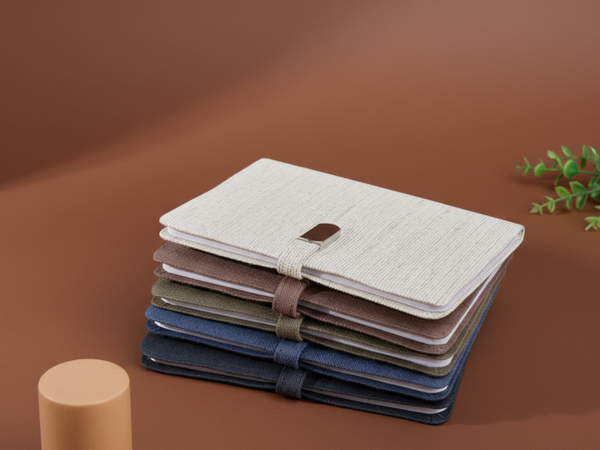 The Label GAIA Hemp A5 Diary with Button Flap Closure