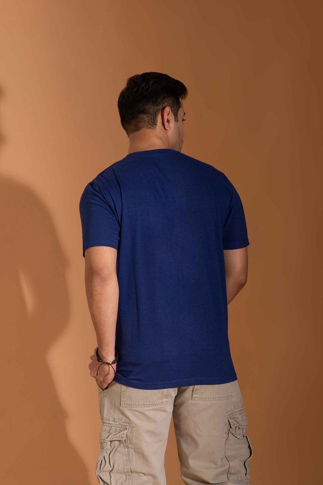 Bambians Organic Bamboo Round Neck T-Shirt for Men : Indigo Blue