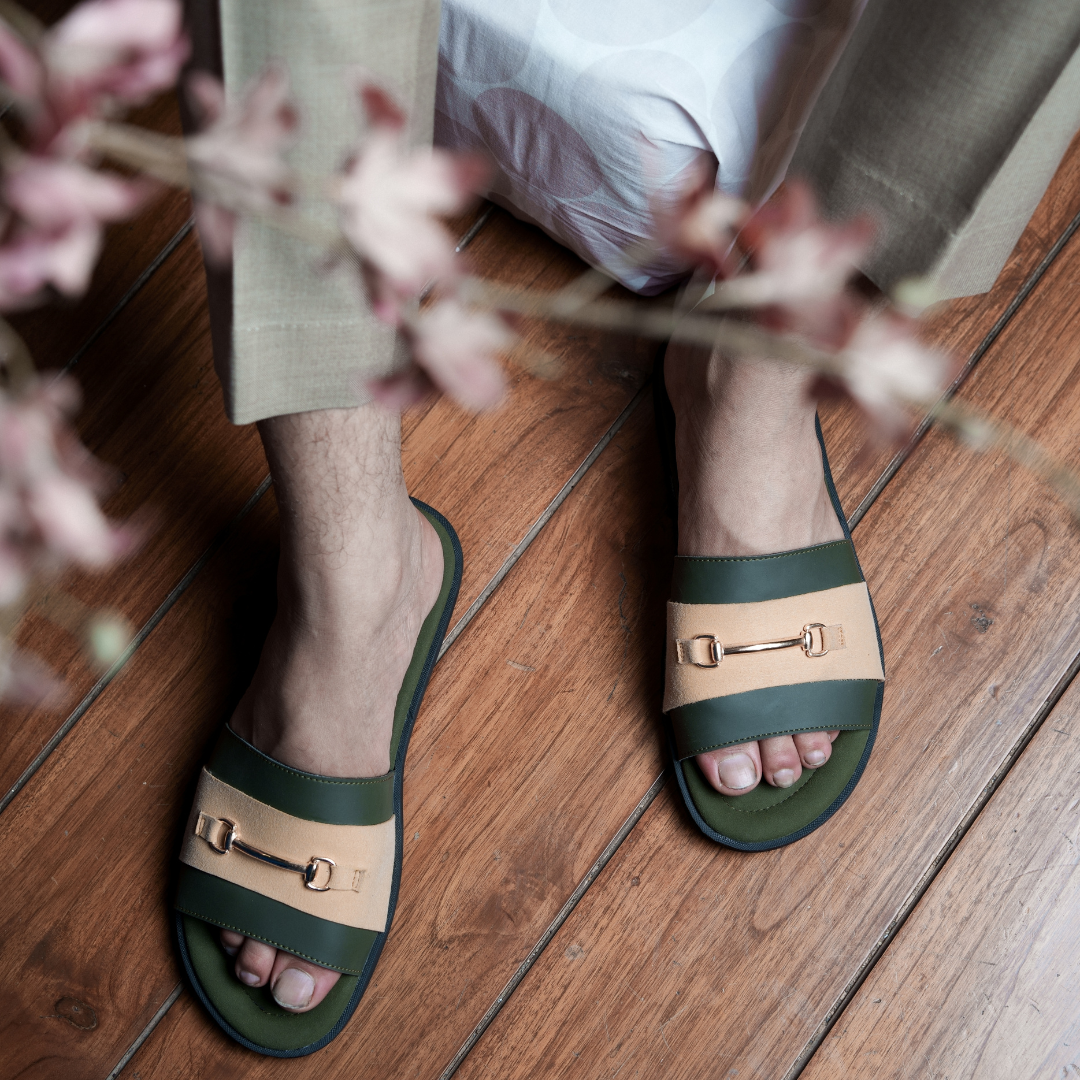 Monkstory Horsebit Slides - Yellow