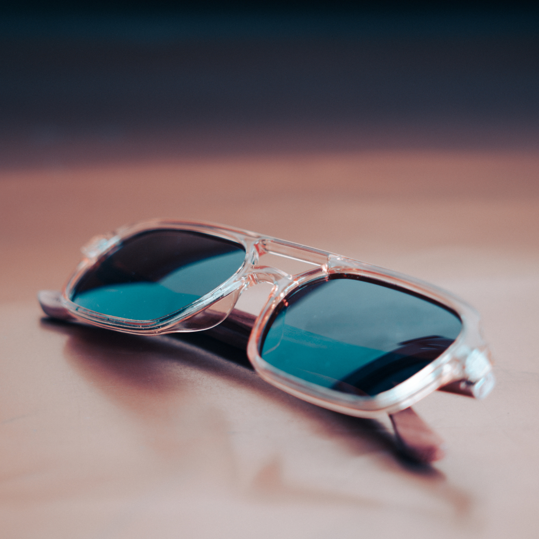 Monkstory Retro Wood Polarized Unisex Sunglasses - Transparent Brown