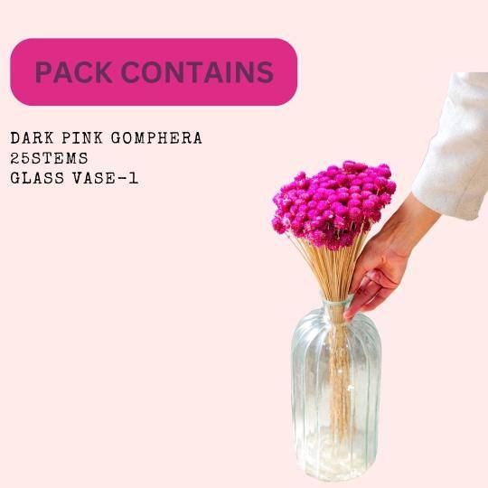 Gomphera with Crystal Glass vase - https://artecasa.in/
