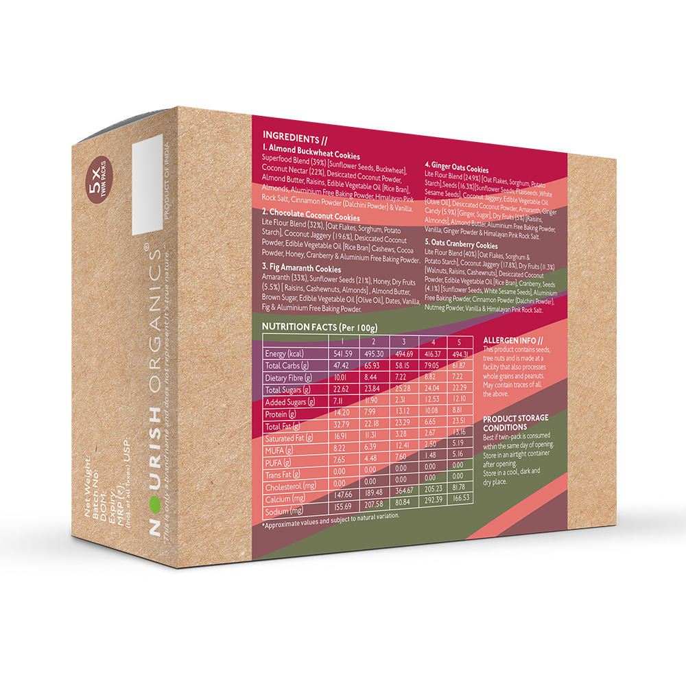 NOURISH ORGANICS Variety Cookies Pack