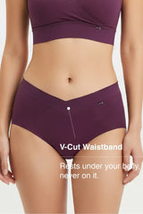 Comfort-Fit Bamboo Hipster Panty - Plum Purple