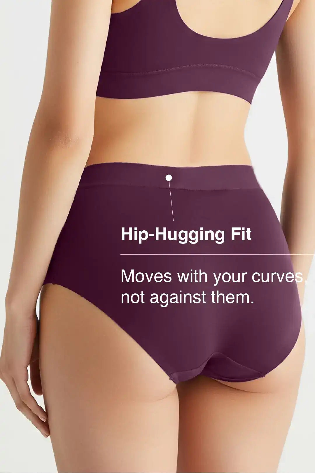 Comfort-Fit Bamboo Hipster Panty - Plum Purple