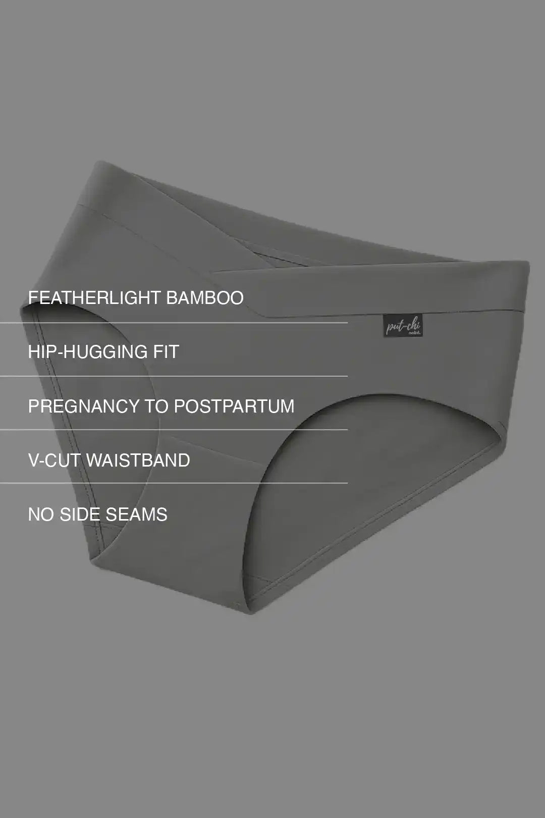 Comfort-Fit Bamboo Hipster Panty - Limestone Grey