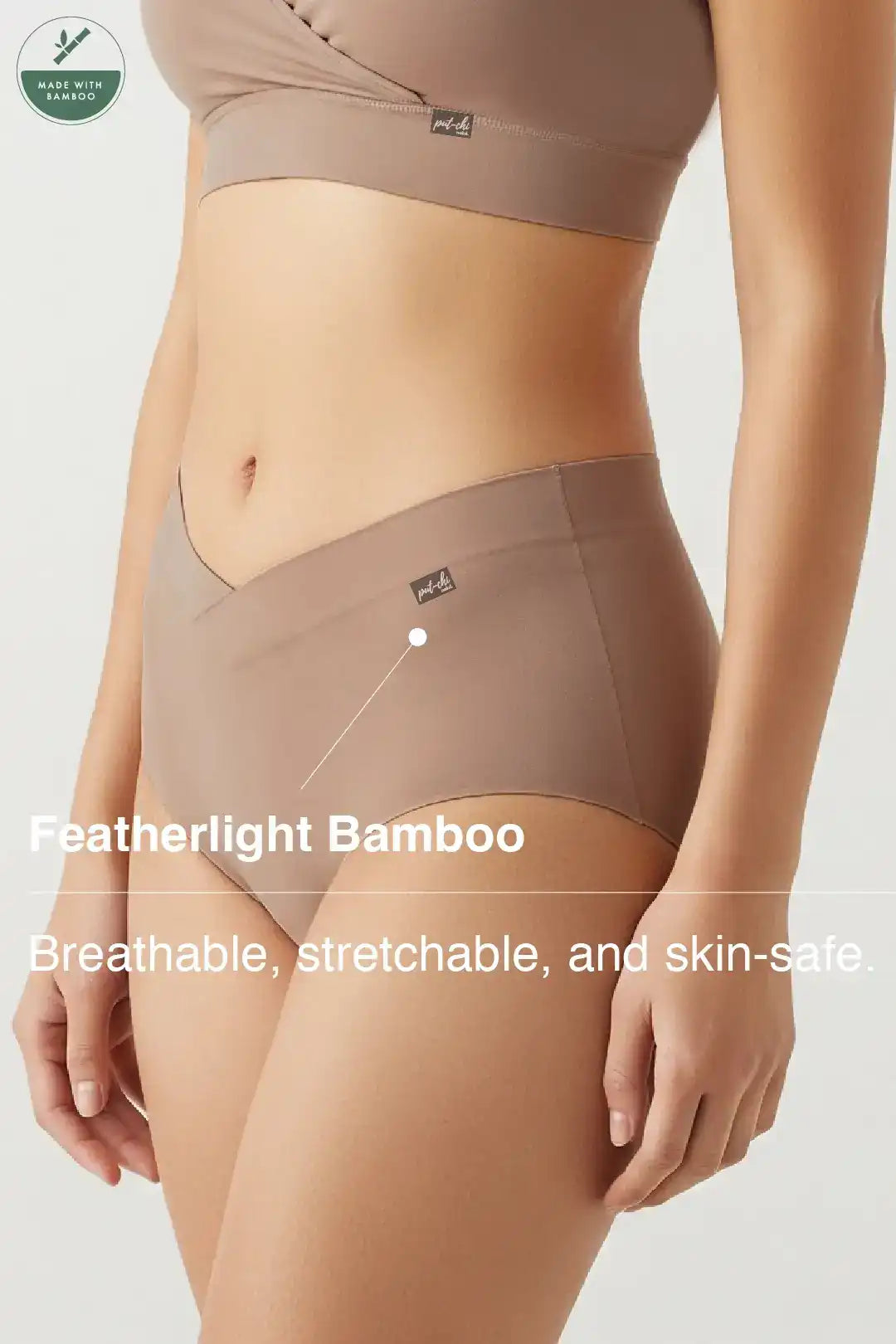 Comfort-Fit Bamboo Hipster Panty - Caribou Brown