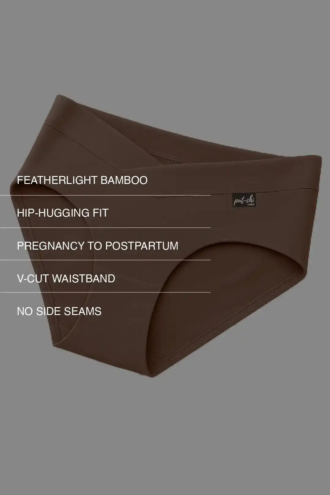 Comfort-Fit Bamboo Hipster Panty - Caribou Brown