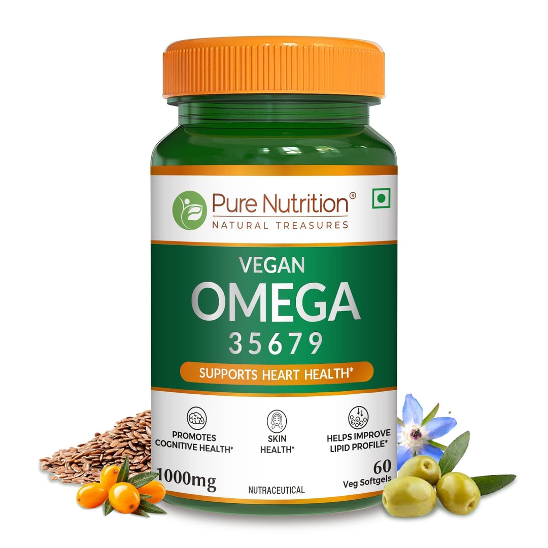 Vegan Omega Softgels Complete 3-5-6-7-9 Essential Fatty Acid Blend