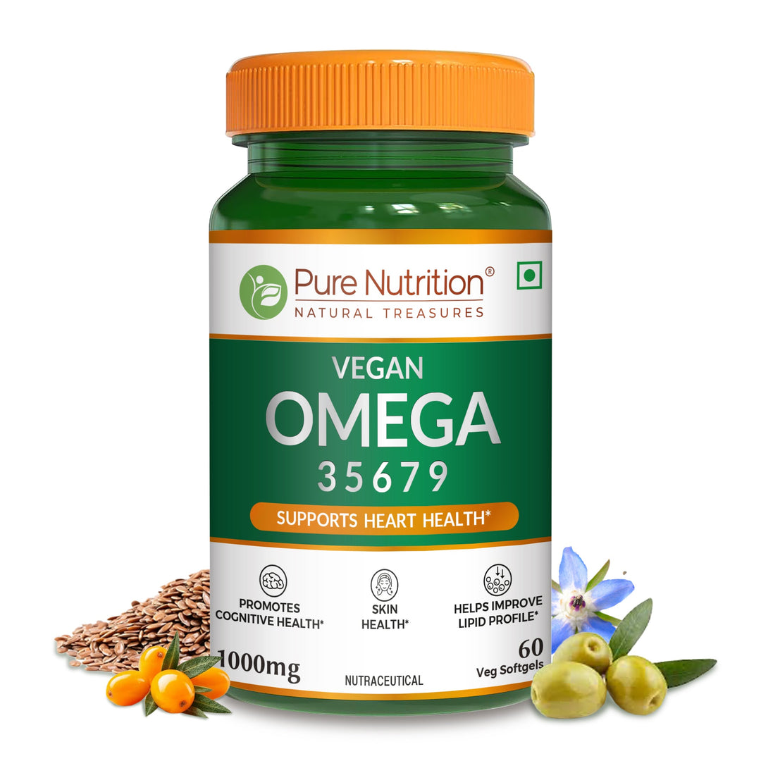 Vegan Omega Softgels Complete 3-5-6-7-9 Essential Fatty Acid Blend
