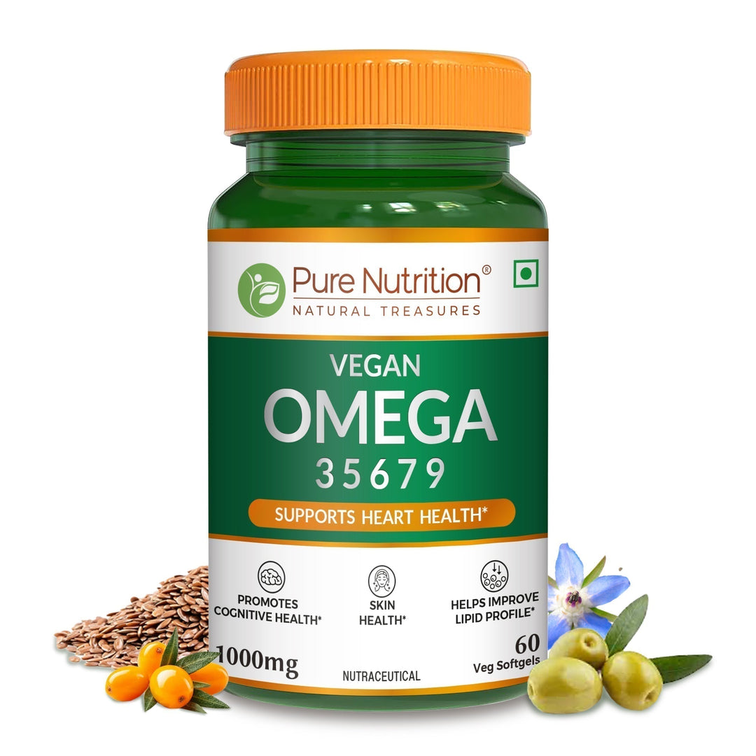Vegan Omega Softgels Complete 3-5-6-7-9 Essential Fatty Acid Blend
