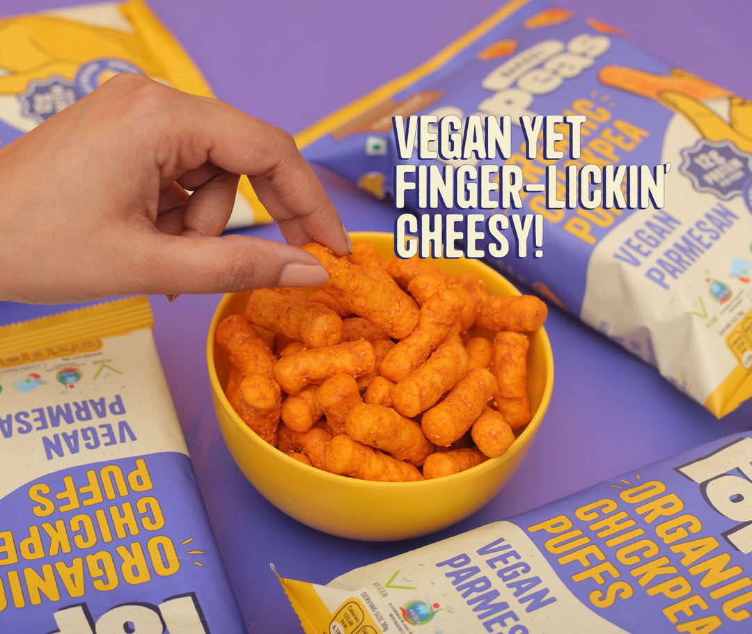 NOURISH ORGANICS Vegan Parmesan Protein Puffs Mini - Pack of 12 (20G)