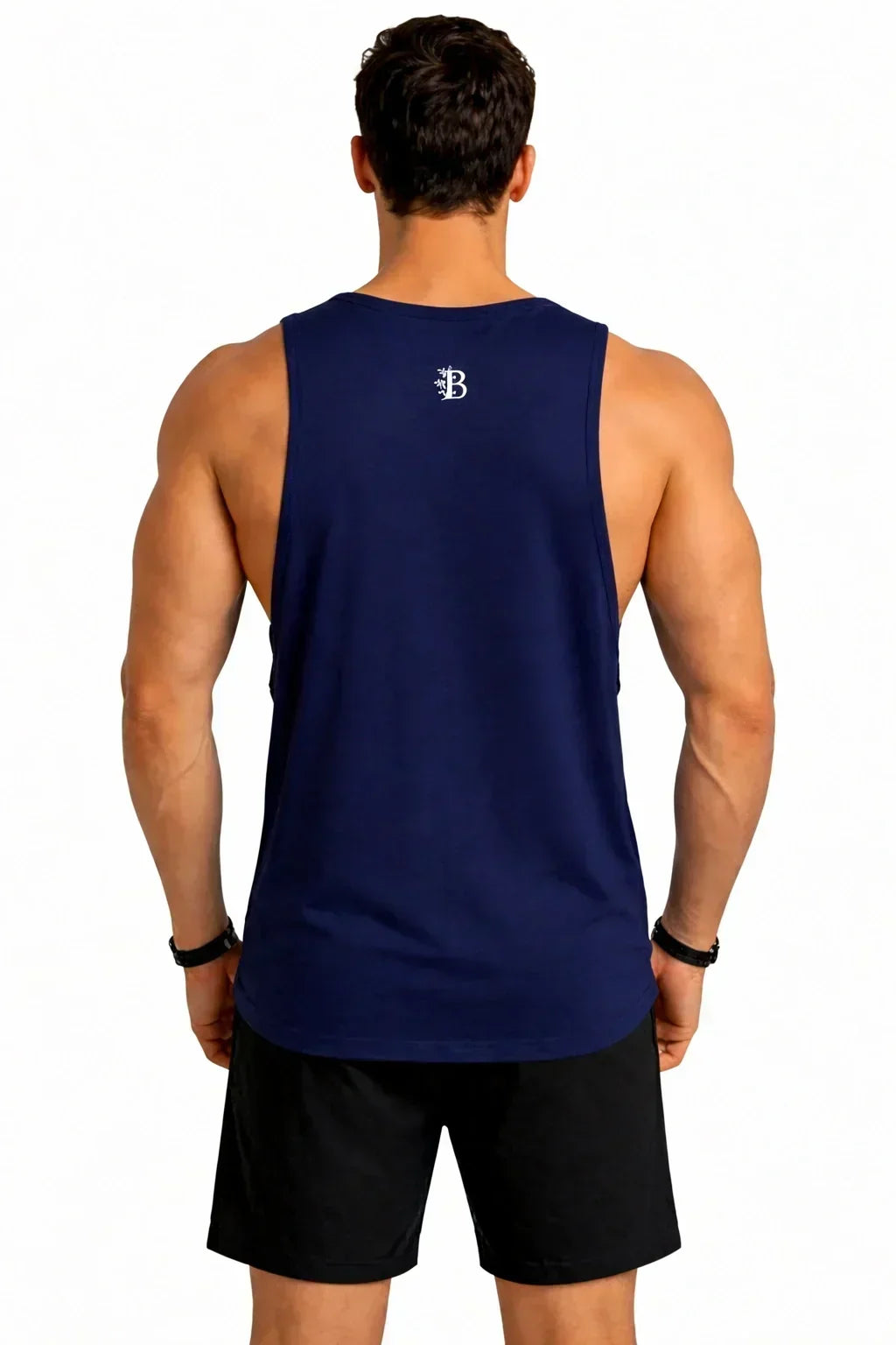 Bamboo Fabric Gen Z Oversize Gym Vest for Men |  Navy
