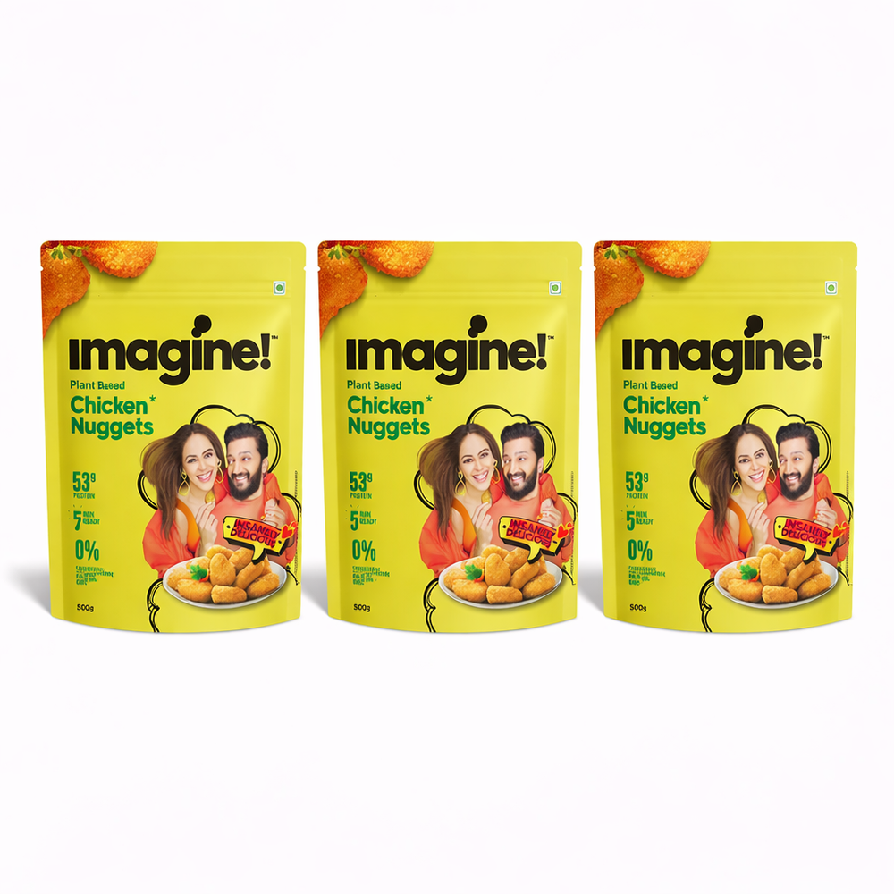 Imagine Plant Based Chicken Nuggets - Pack of 3x500gm.