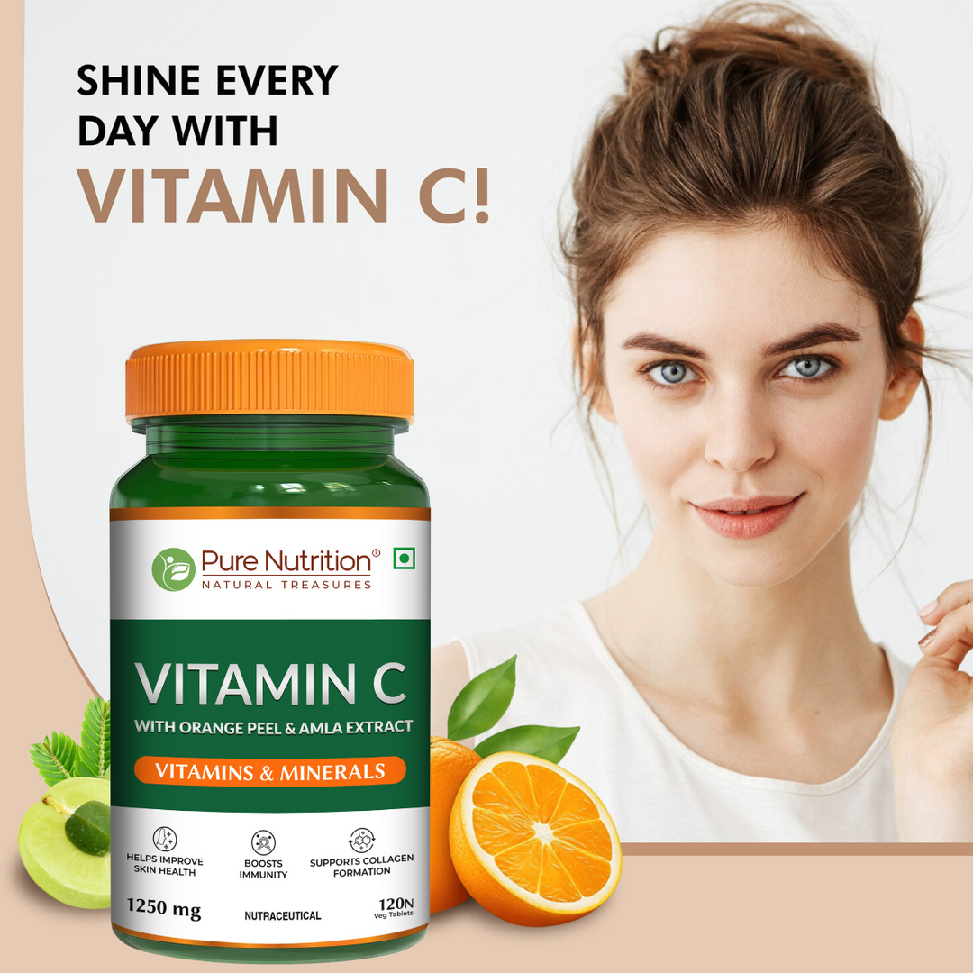 Vitamin C 1250 mg with Orange Peel & Amla Extract | 120 Veg Tablets