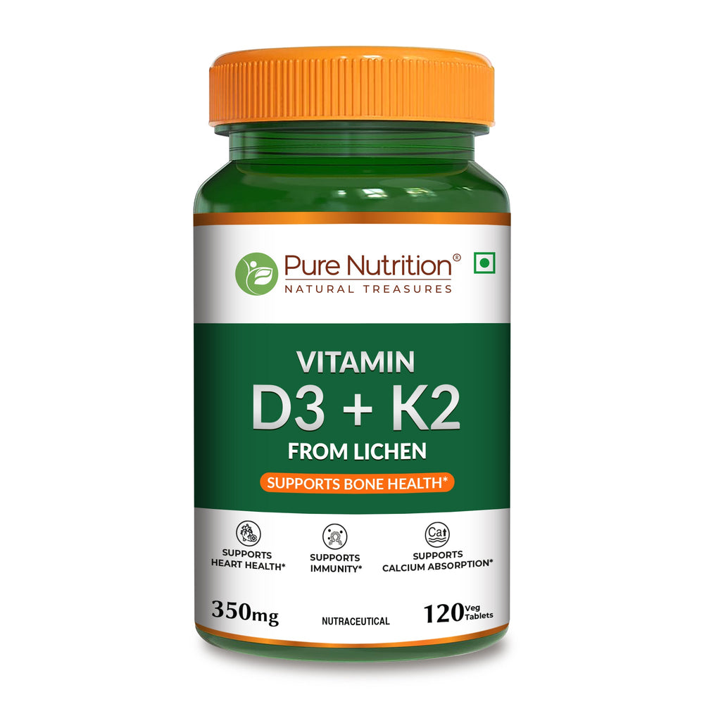 Vitamin D3 + K2 from Lichen - 120 Tablets