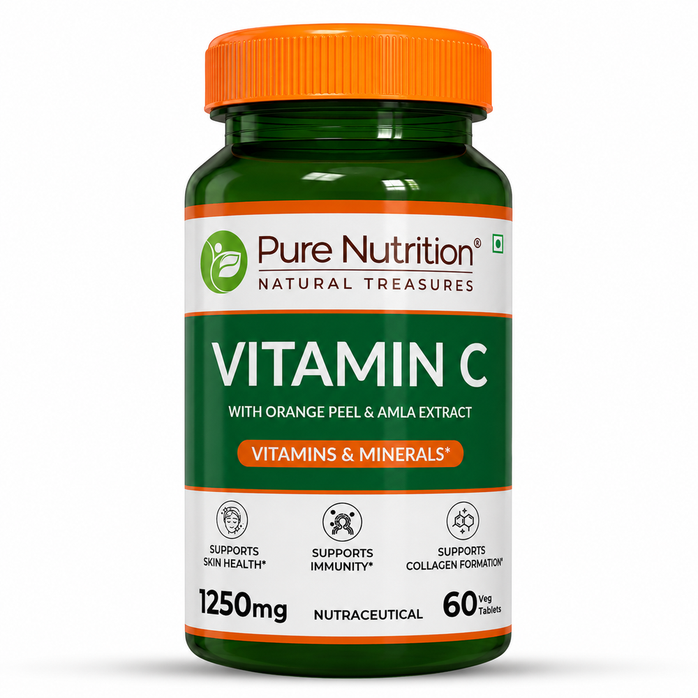 Vitamin C with Amla & Orange Peel 1250mg Immunity & Skin Health | 60 Tabs