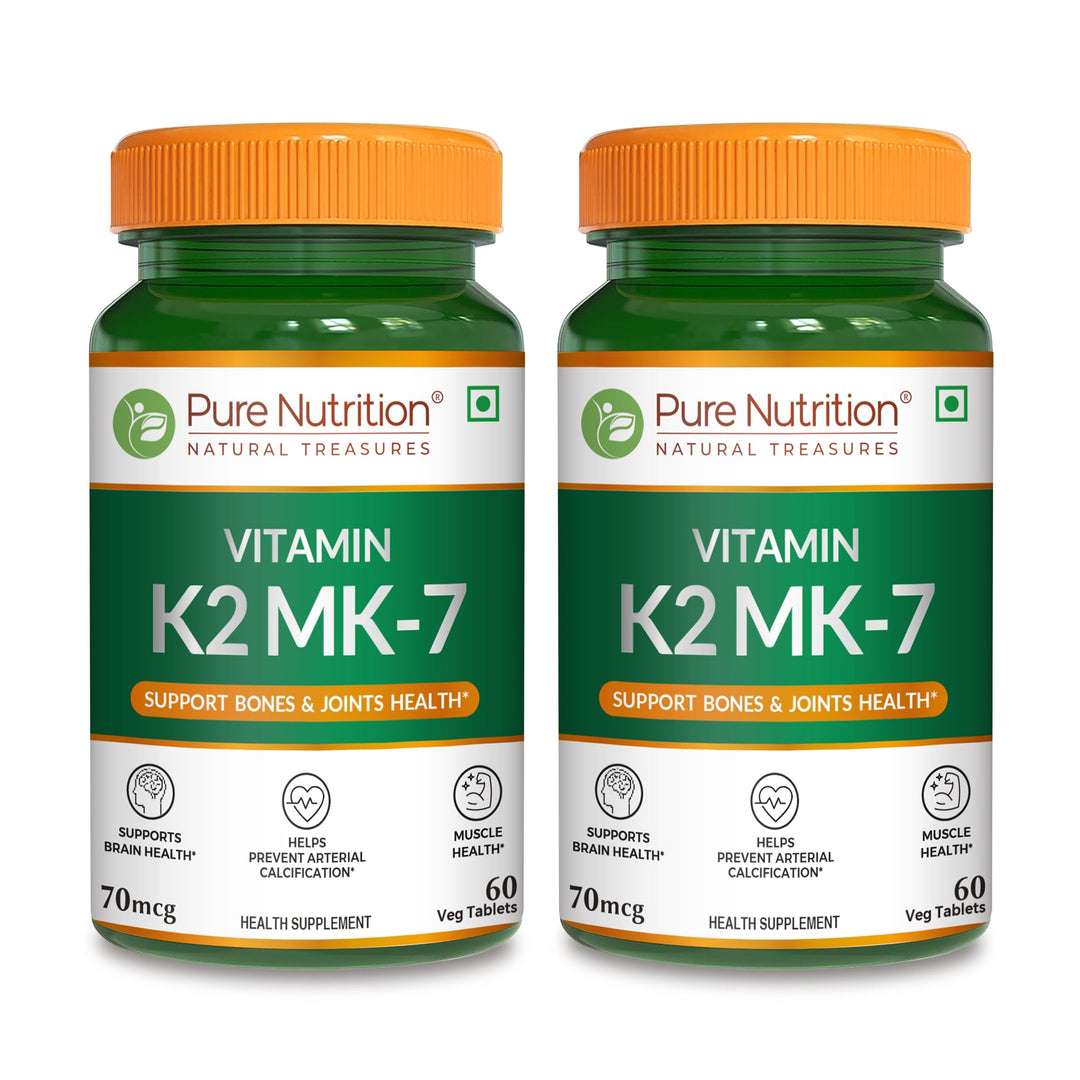 Vitamin K2 MK-7 with Vitamin D3  Bone & Heart Health | 60 Veg Tablets