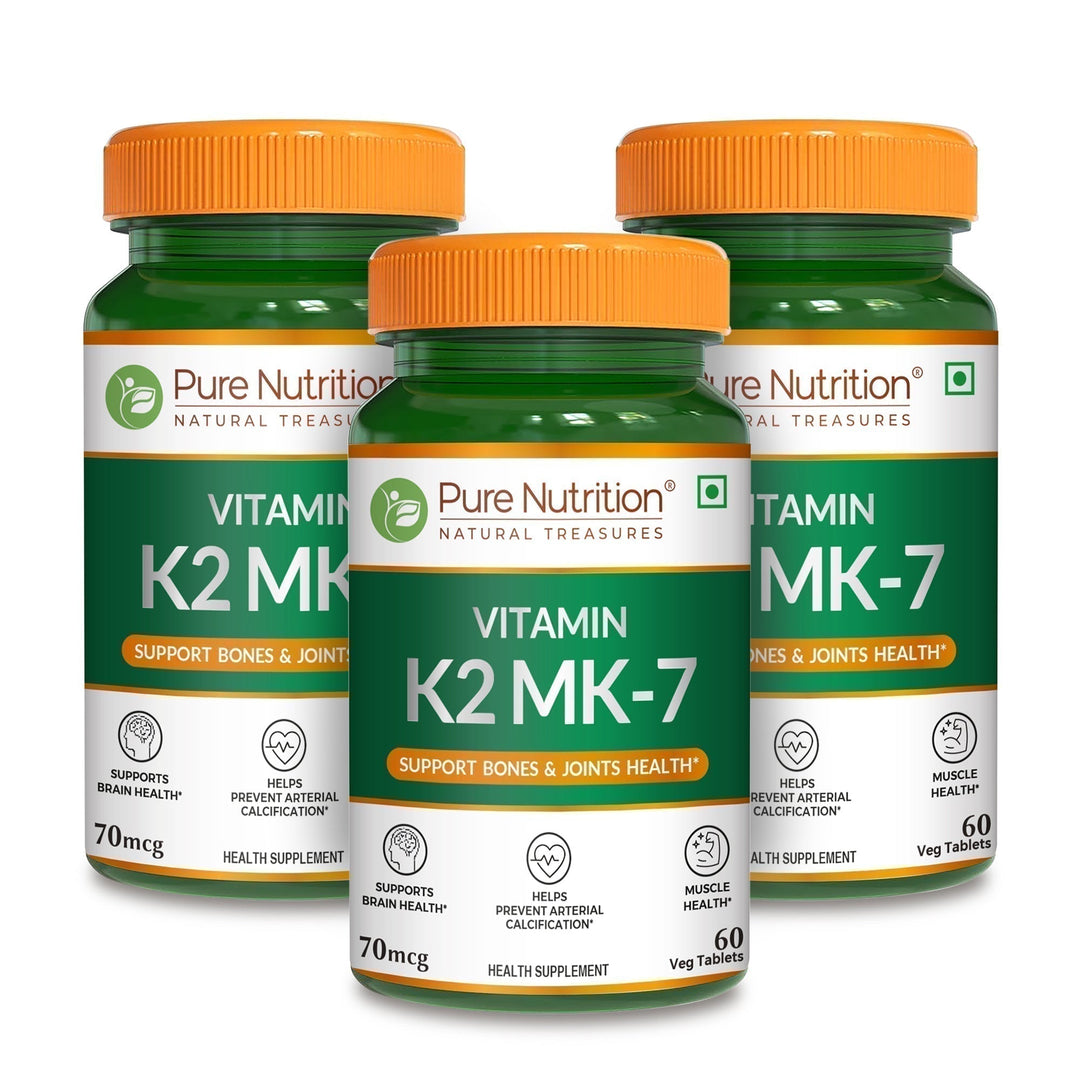 Vitamin K2 MK-7 with Vitamin D3  Bone & Heart Health | 60 Veg Tablets