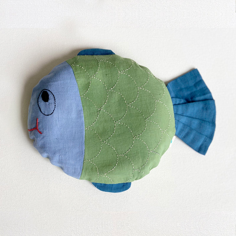 Whitewater Kids Organic Fish  Mustard Seed  Pillow