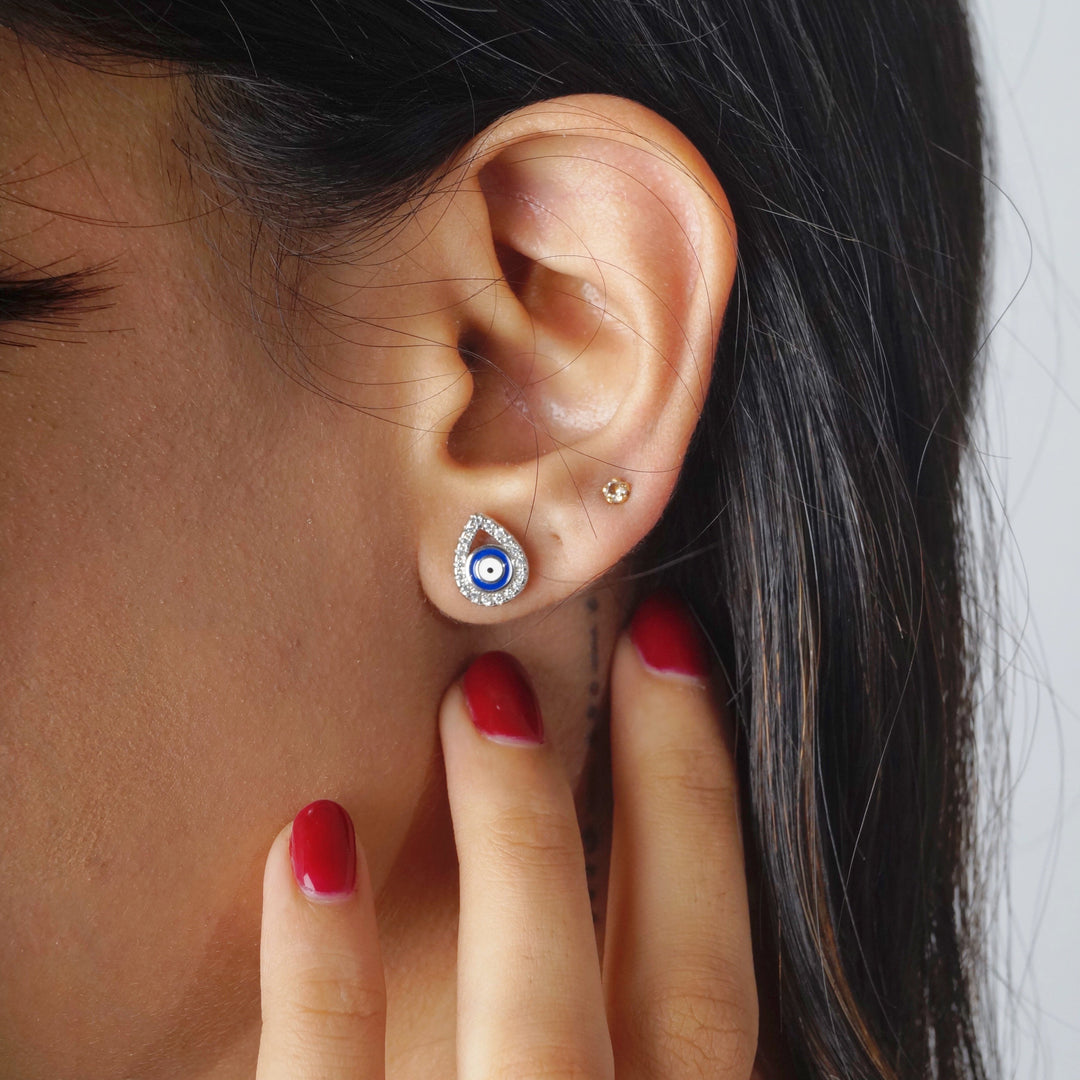 Evil Eye Daimond Studs