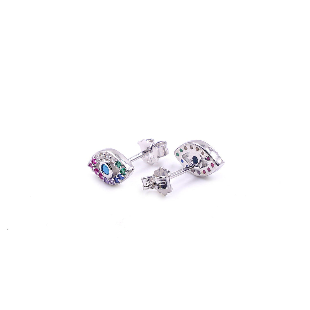 Multi colour Evil eye mini studs