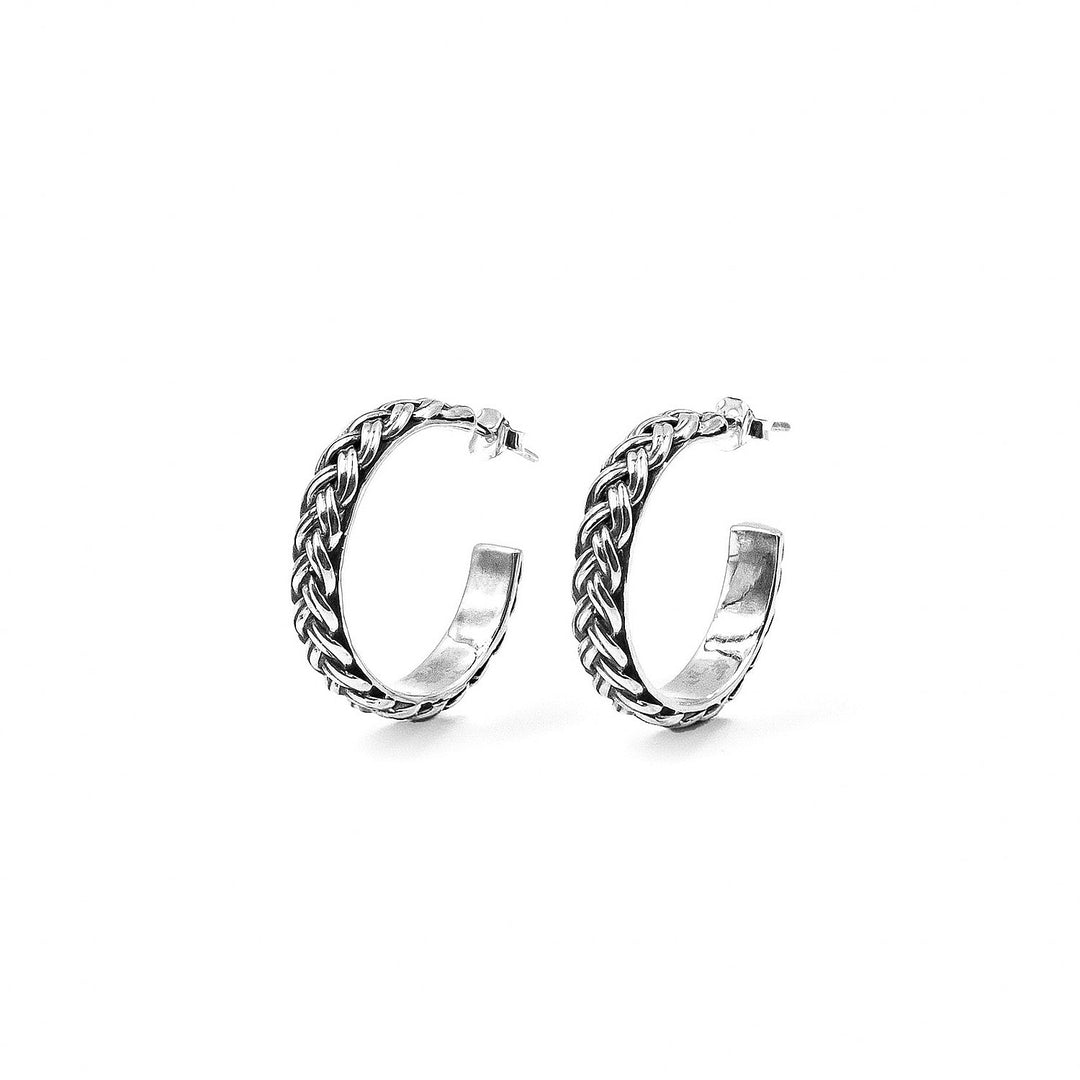 Braided Rope Half Hoop Earrings