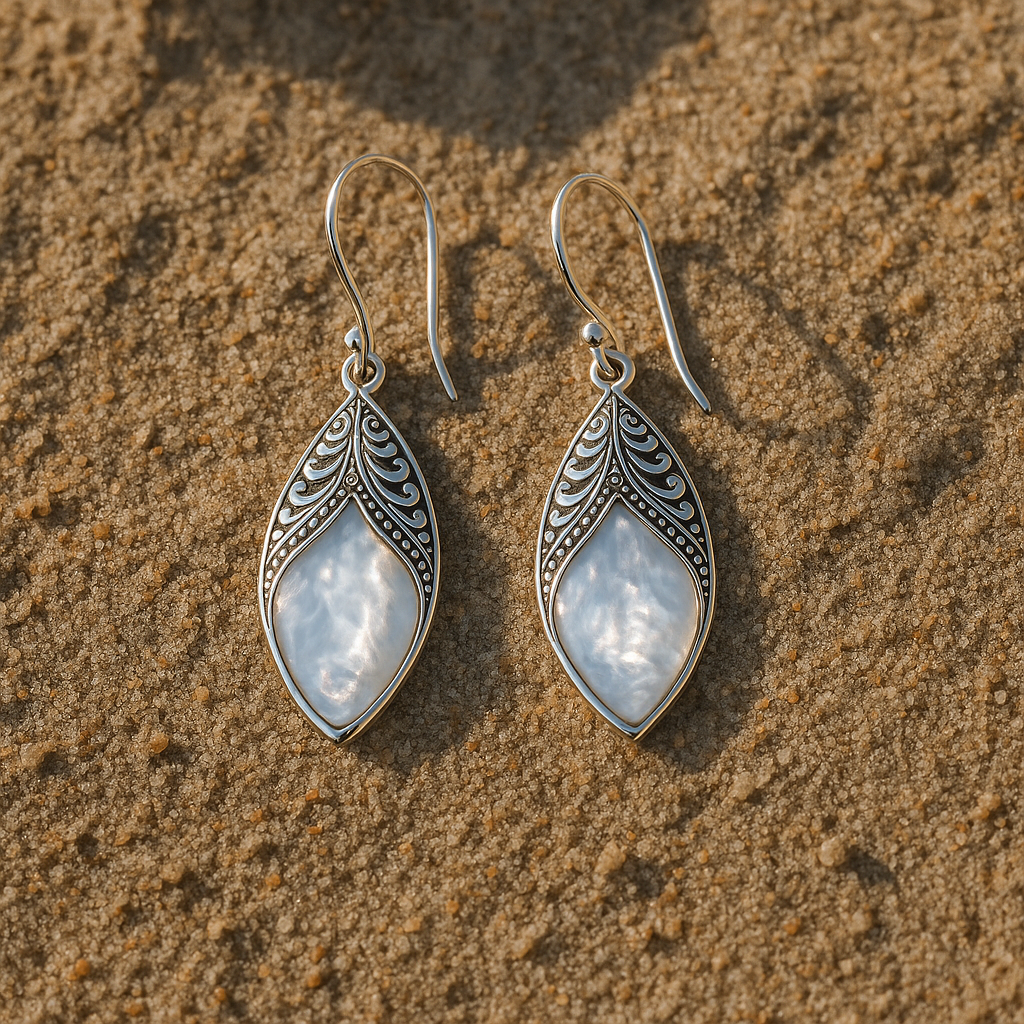 Leaf Whisper Shell Earrings