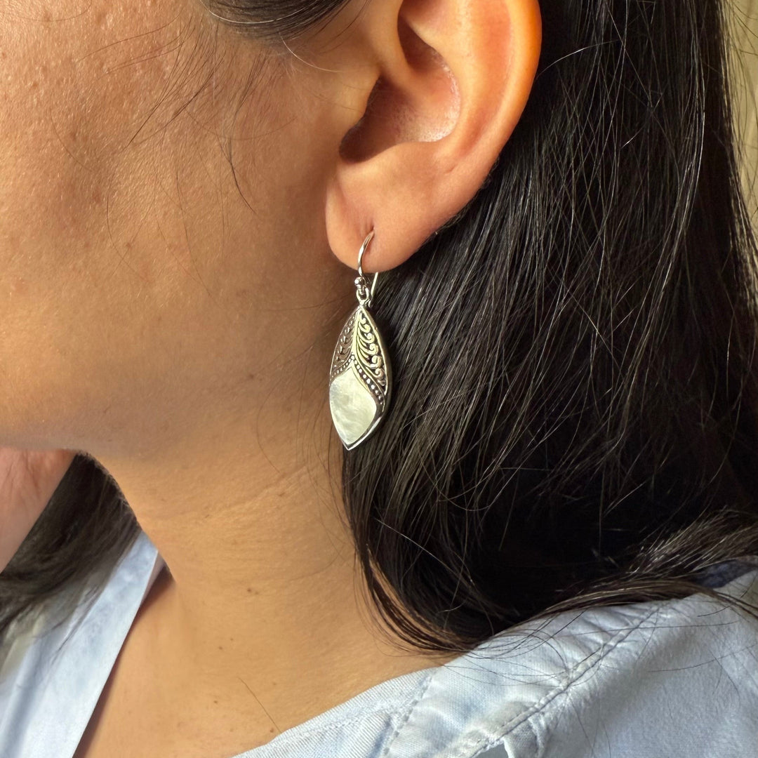 Leaf Whisper Shell Earrings