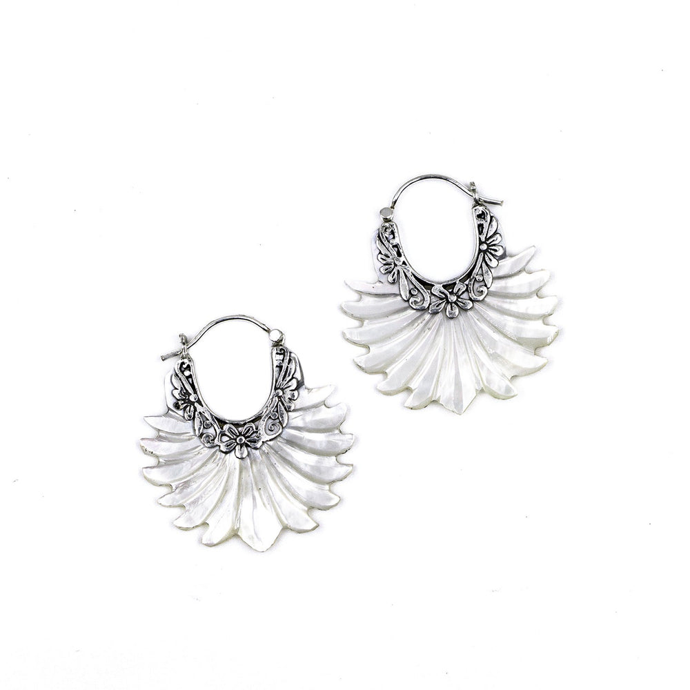 Floral Fan Drop Earrings