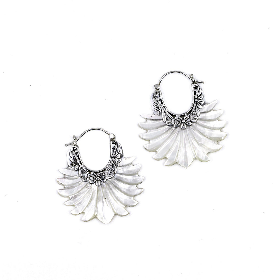 Floral Fan Drop Earrings