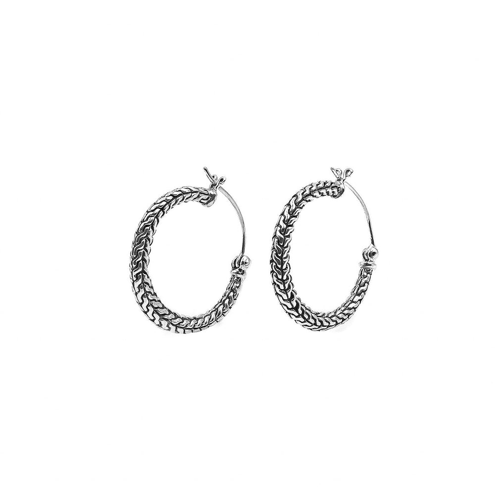 Braided Bali Hoop Earrings