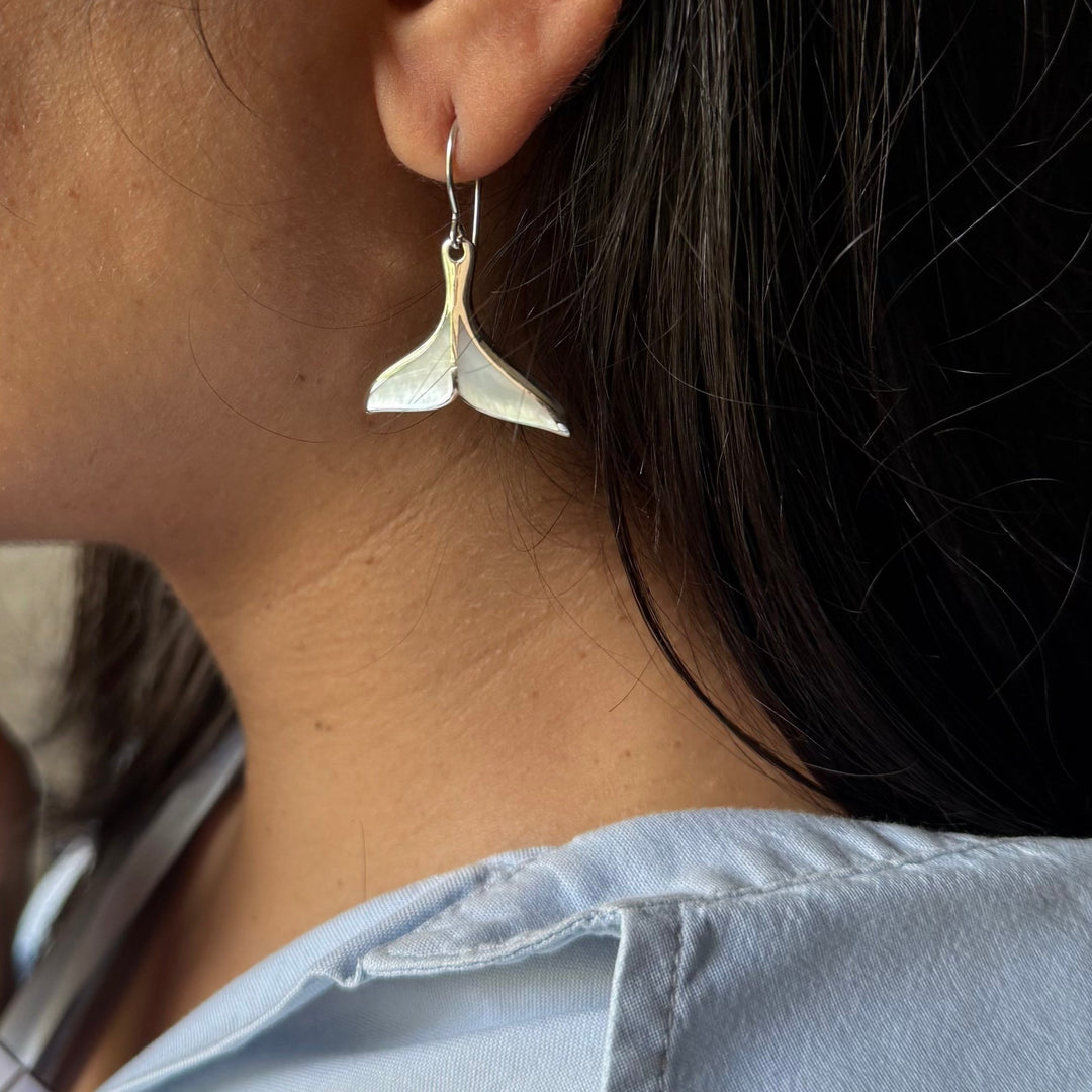 Whale Tail Shell Earrings