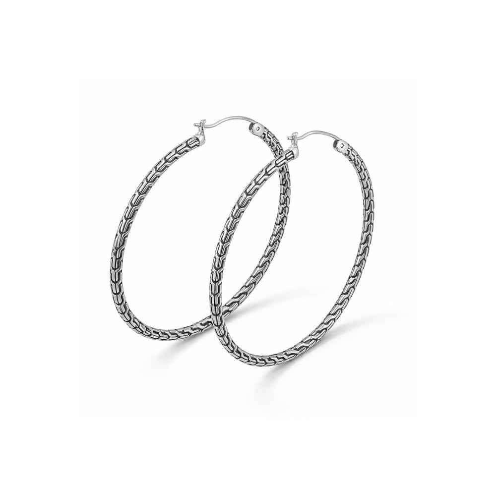 Byzantine Chain Hoop Earrings