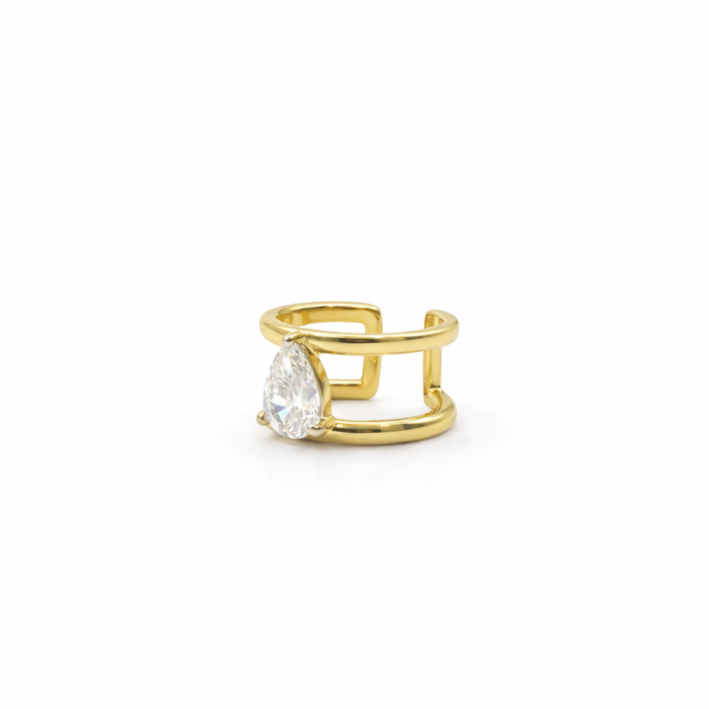 Drop diamond Minimal Ear Cuff